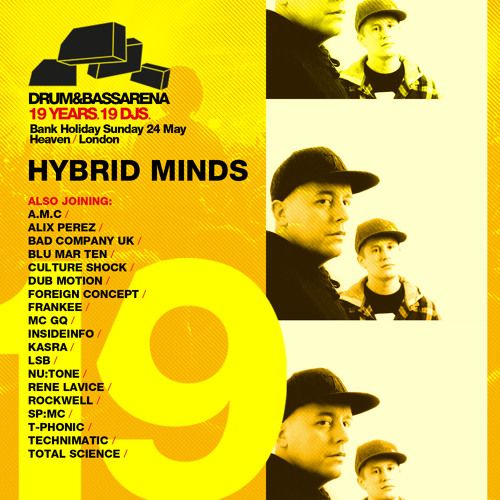 FREE DOWNLOAD: Hybrid Minds - Drum&BassArena 19 Years Exclusive Mix by Drum&BassArena, artwork