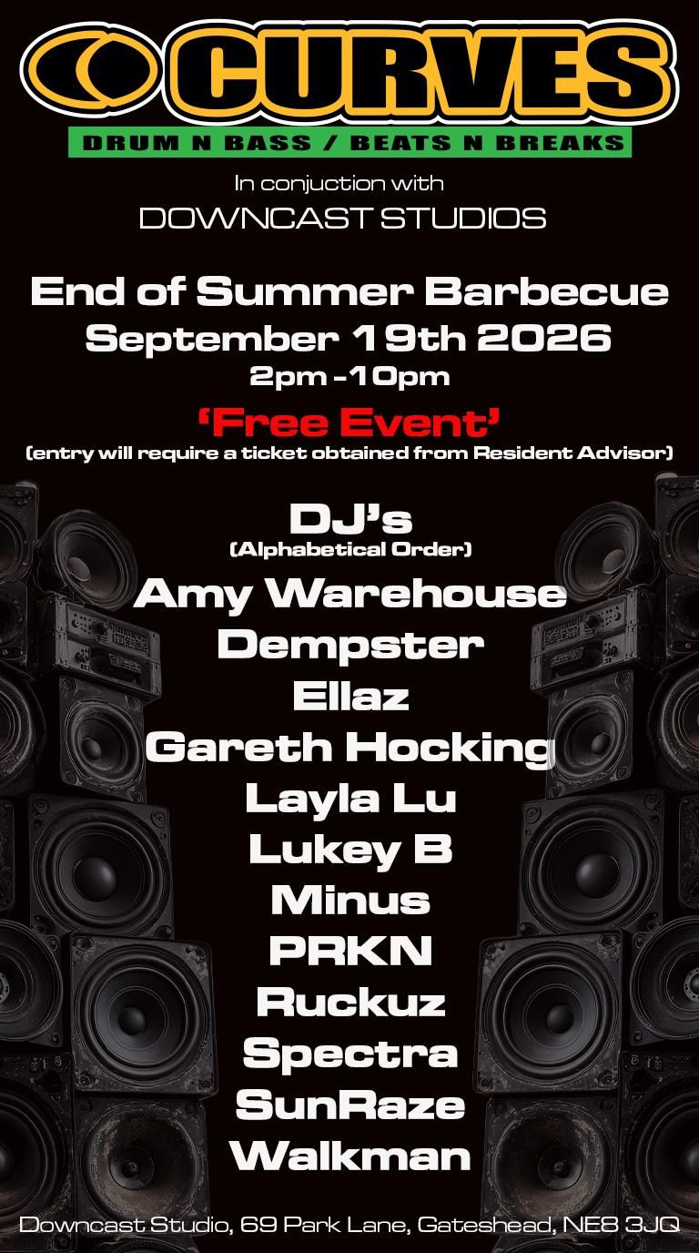 Flyer for Curves- End of Summer BBQ