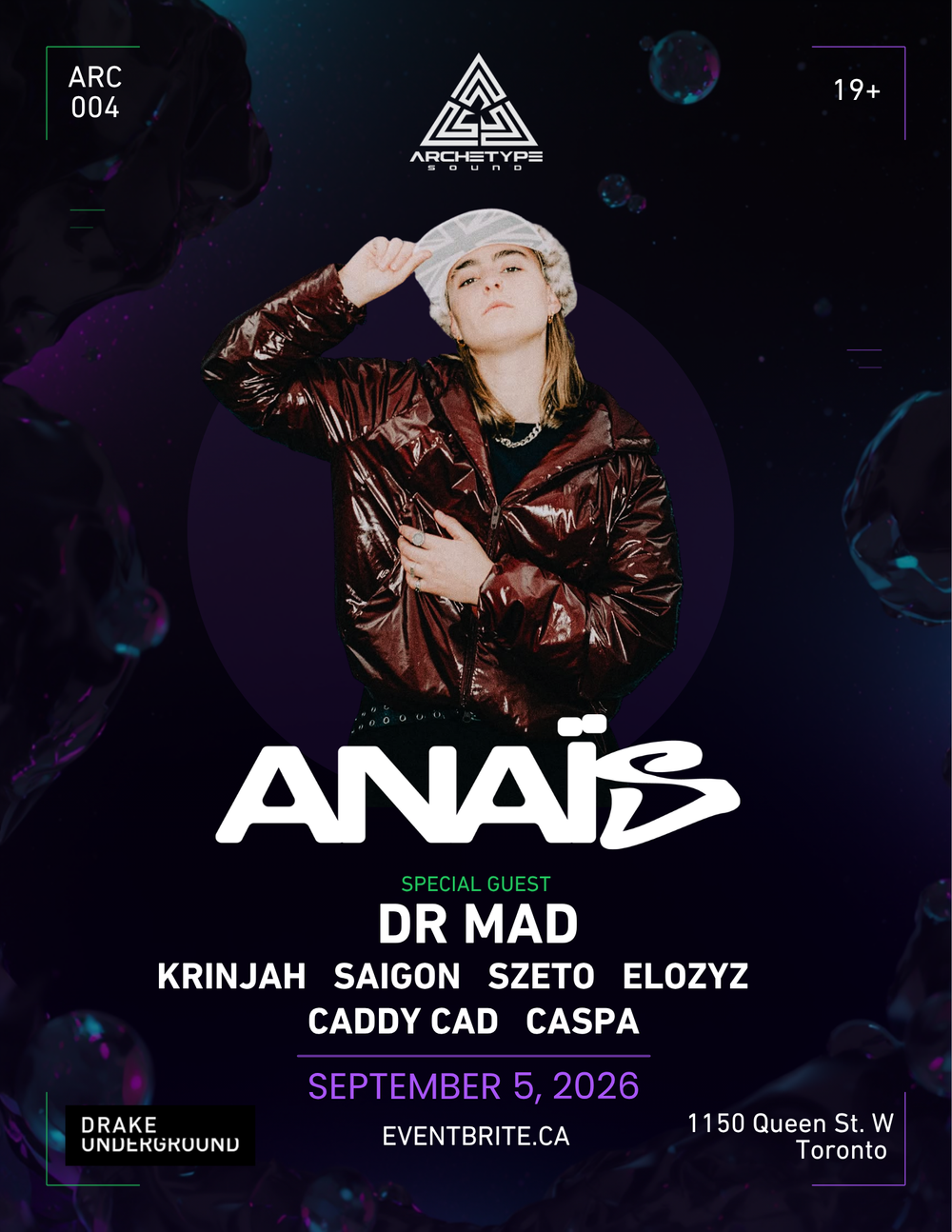 Flyer for Anais - Archetype Sound
