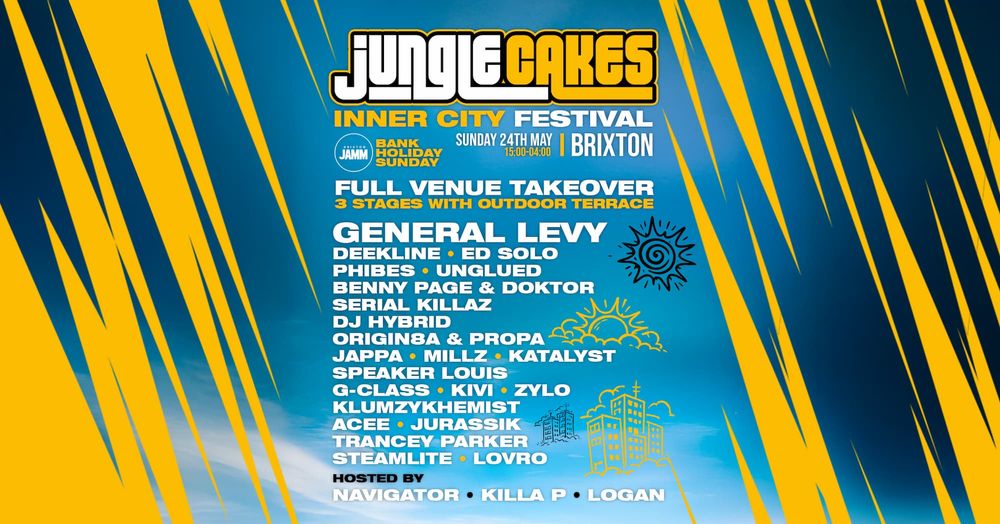Flyer for Jungle Cakes: Inner City Festival