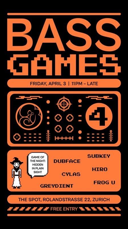 Flyer for Bass Games Vol. 4