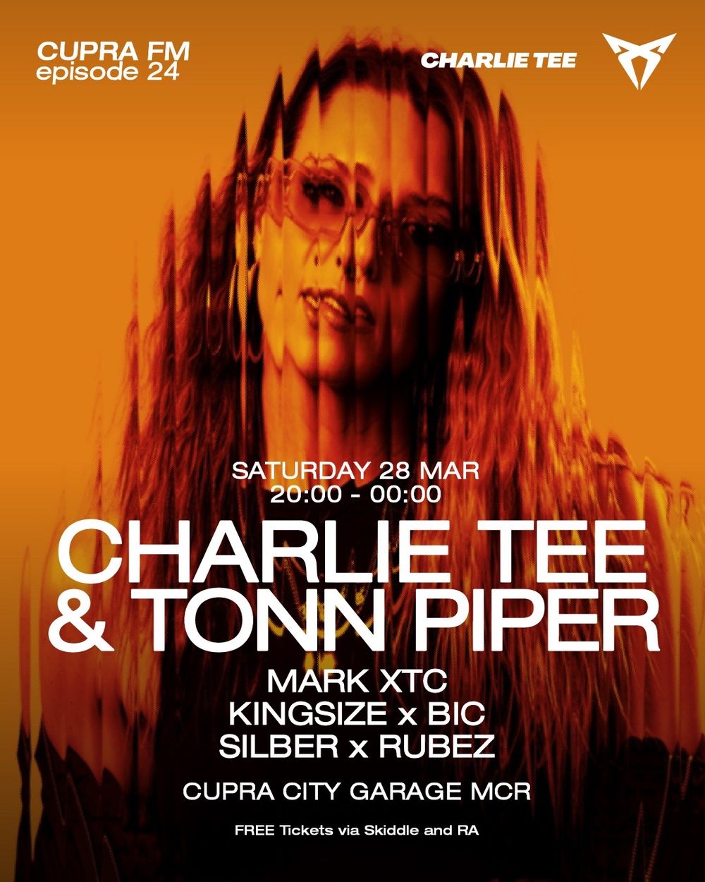 Flyer for CUPRA FM x Tonn Piper Bday Special with Charlie Tee (Radio 1)