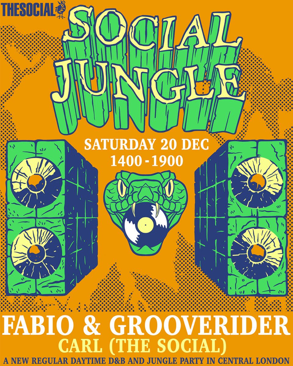 Flyer for Social Jungle: Fabio & Grooverider