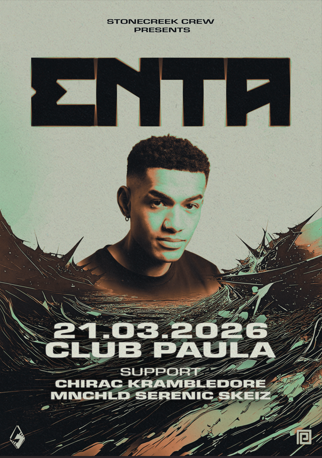 Flyer for Stonecreek Crew presents Enta