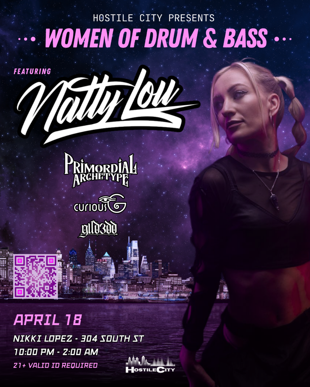 Flyer for Women of Drum & Bass feat. Natty Lou