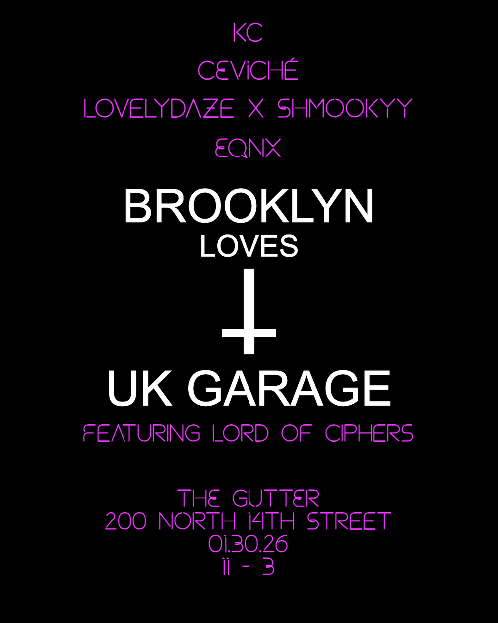 Flyer for BK Loves UKG Monthly Party