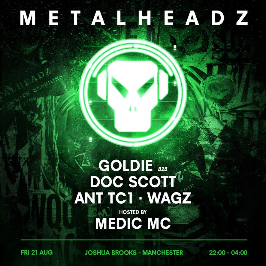 Flyer for Metalheadz: Goldie b2b Doc Scott - Manchester