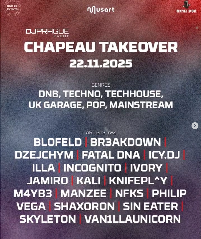 Flyer for DJ Prague Chapeau Takeover