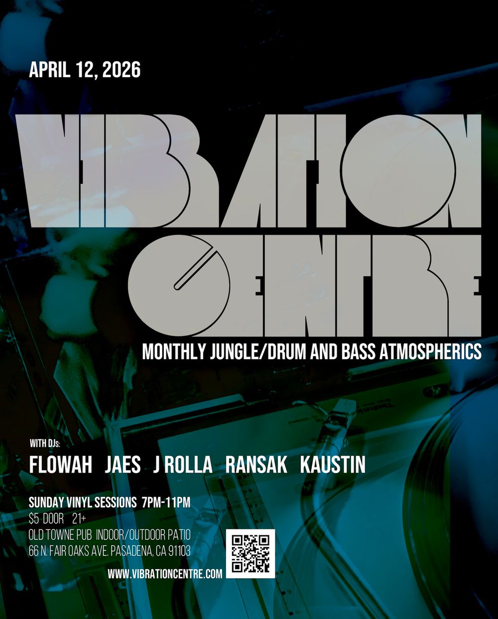 Flyer for Vibration Centre Drum&Bass Atmospherics