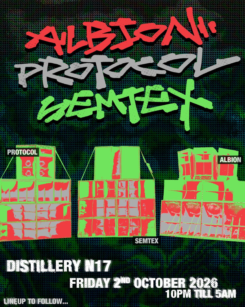 Flyer for Albion Audio X Protocol X Semtex
