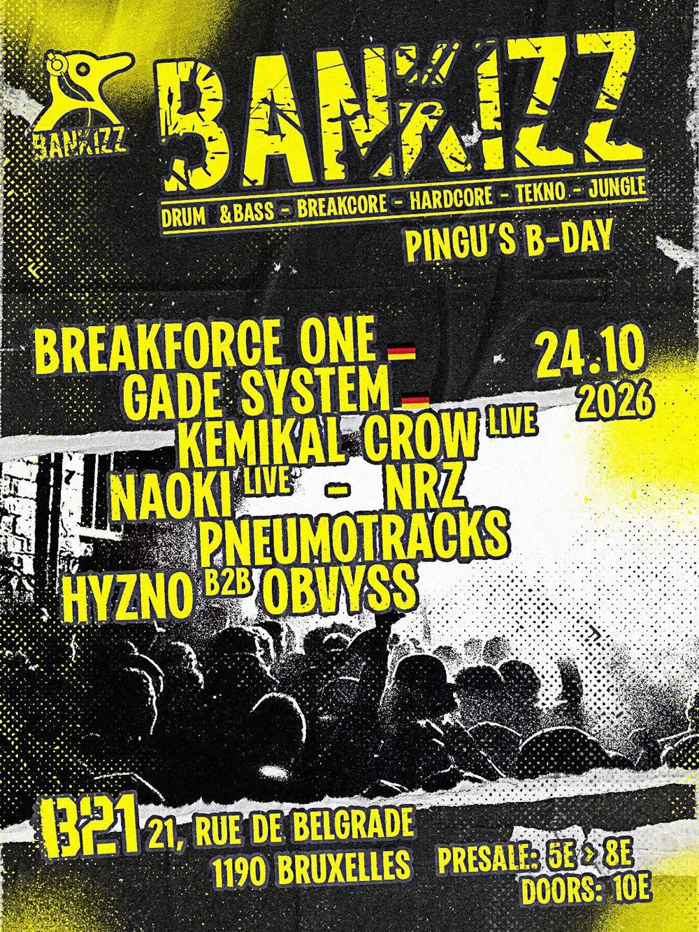 Flyer for BANKIZZ Pingu's Bday