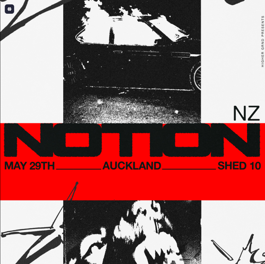 Flyer for Higher Grnd & RADAR present NOTION (UK)