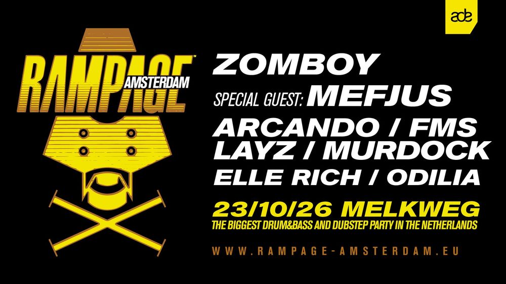 Flyer for Rampage Amsterdam ADE