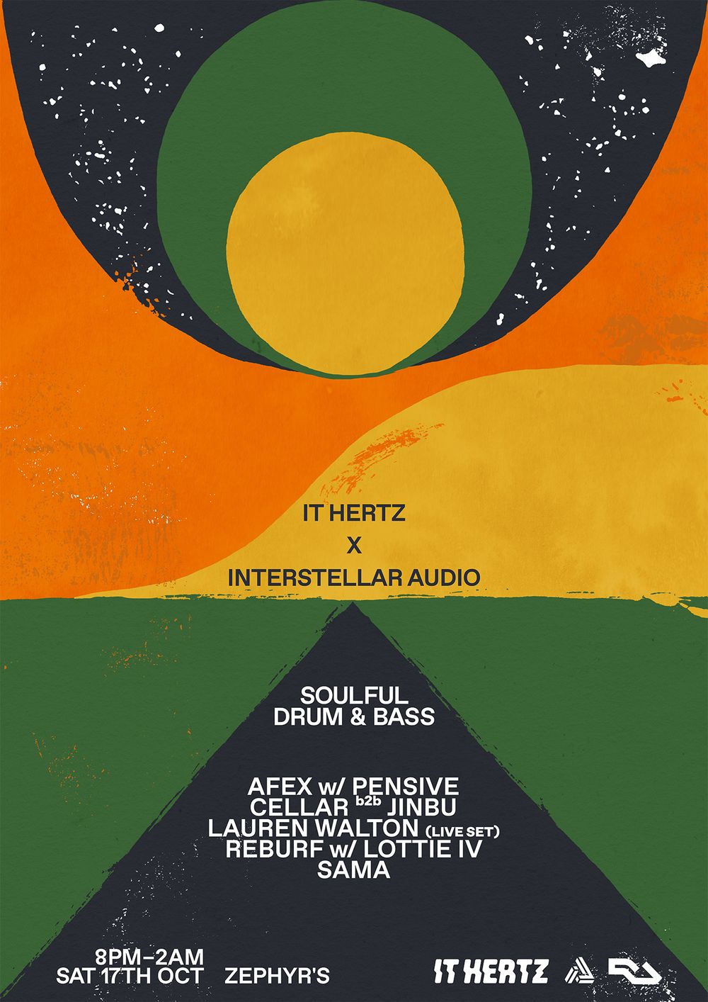 Flyer for It Hertz x Interstellar Audio