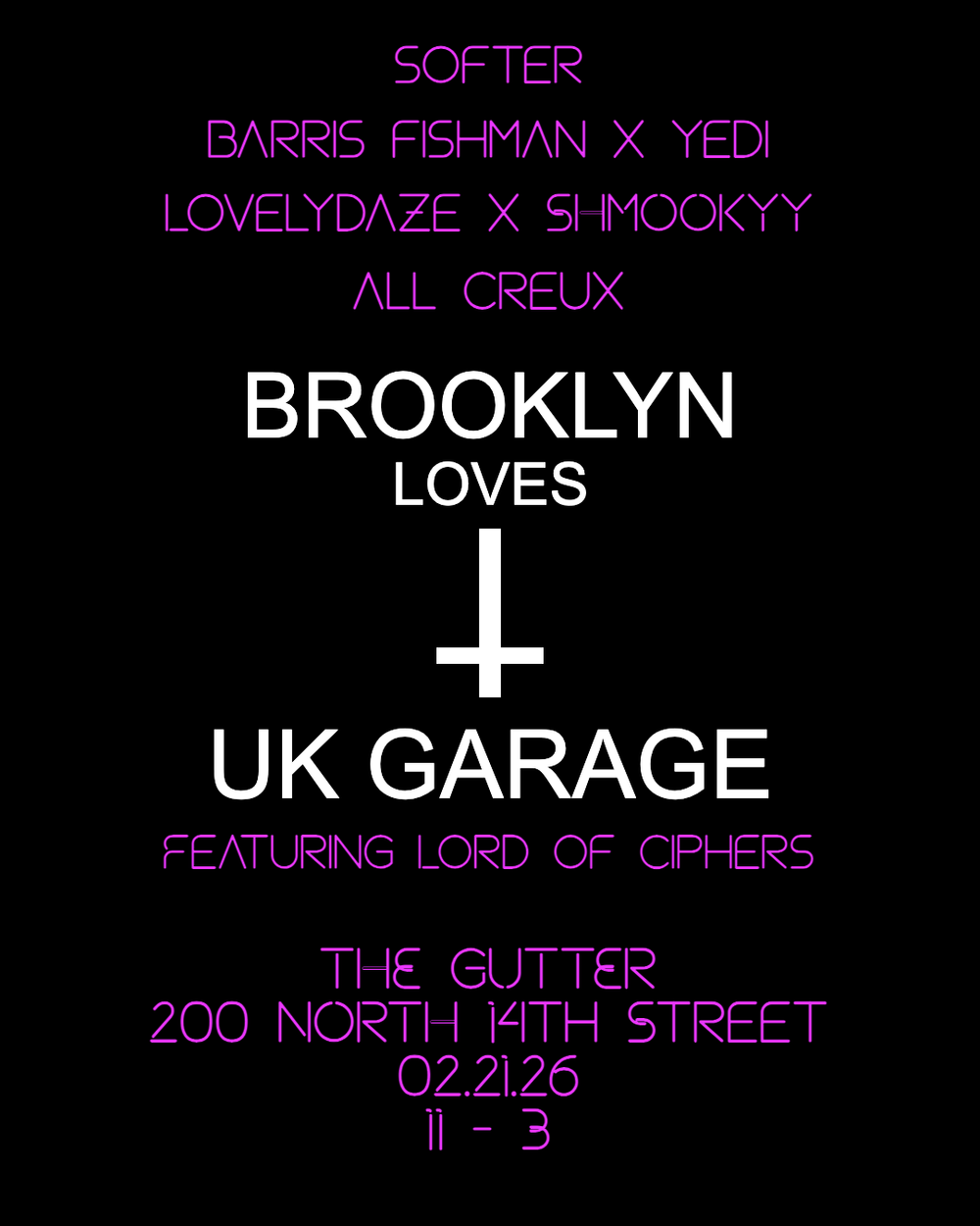 Flyer for BK Loves UKG Monthly Party