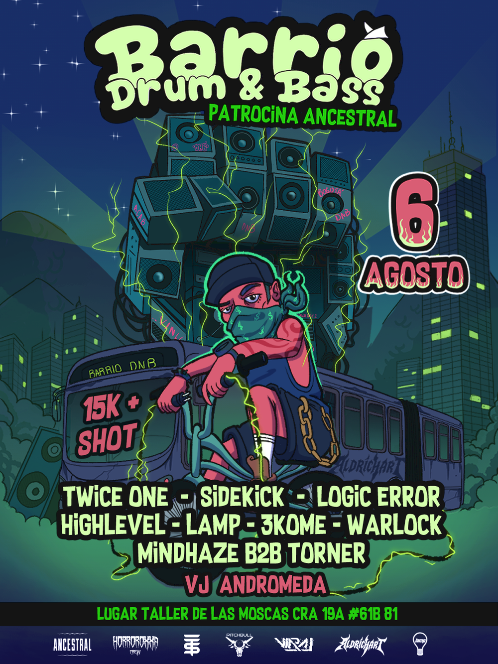 Flyer for Barrio DnB - Drum and Bass / Jungle Party