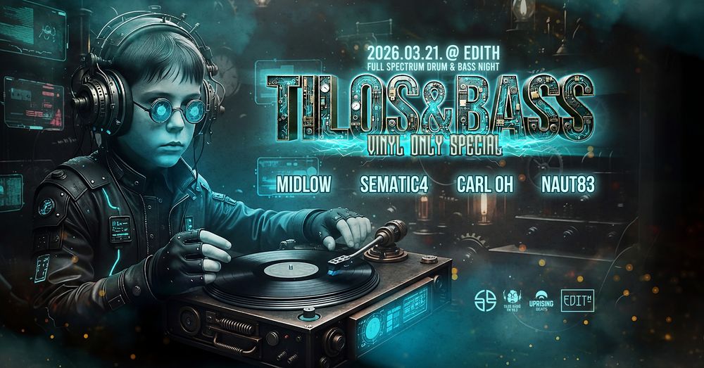Flyer for Tilos & Bass: Vinyl Only Special