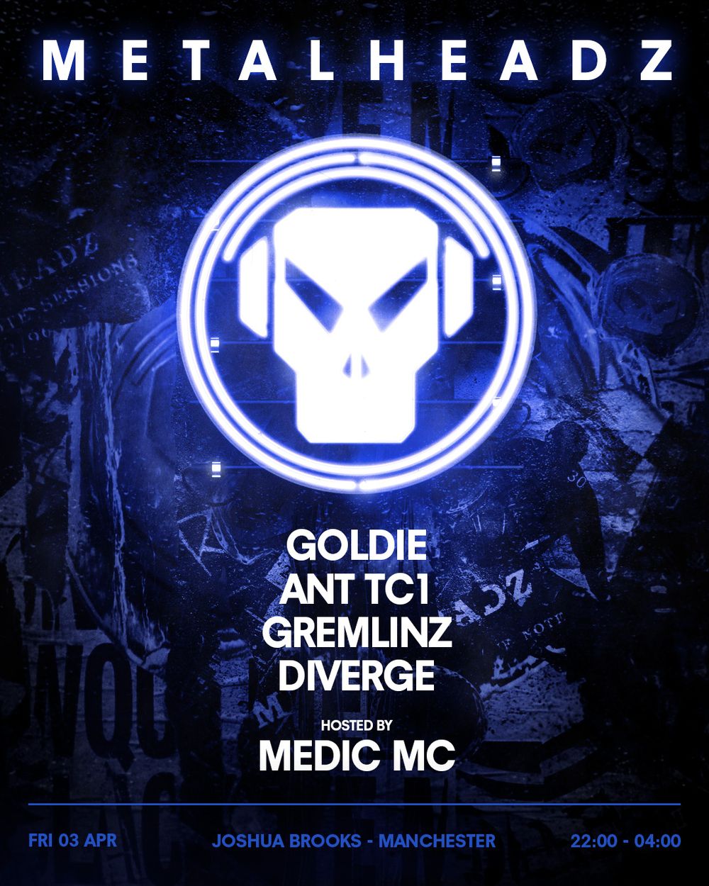 Flyer for Metalheadz presents Goldie