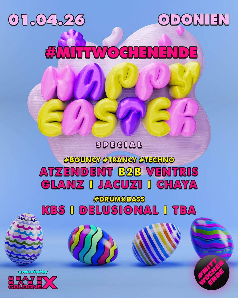 Flyer for #MITTWOCHENENDE in Odonien OSTER-SPECIAL