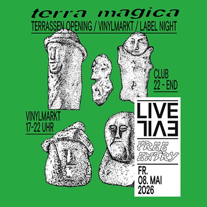 Flyer for Terra Magica Rec. Terrassen Opening / VinylMarkt / Club Party