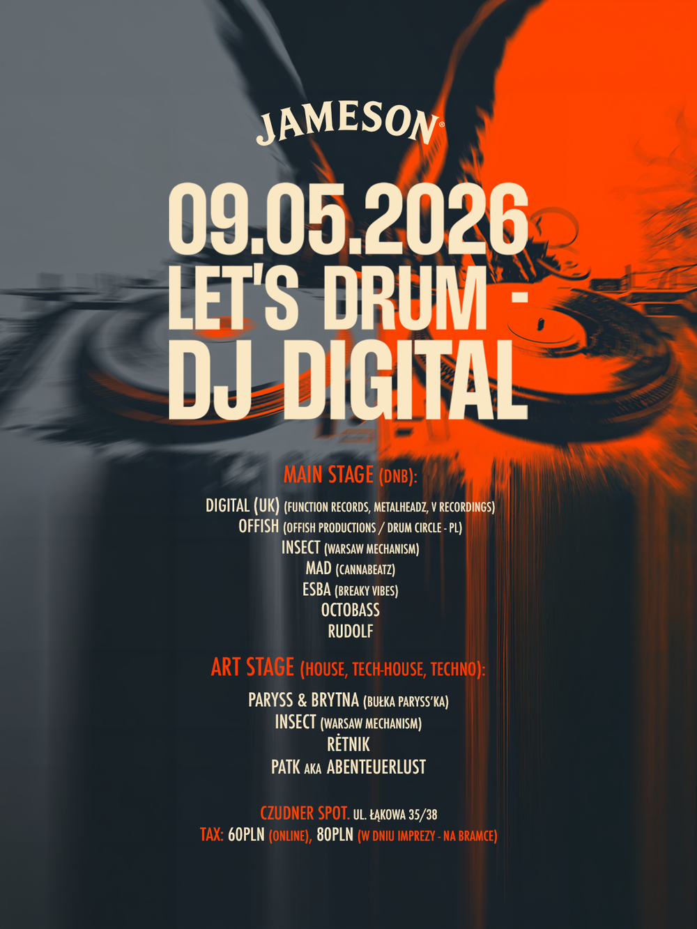 Flyer for Let's Drum - DIGITAL ( UK ) - Function Records / Metalheadz /
