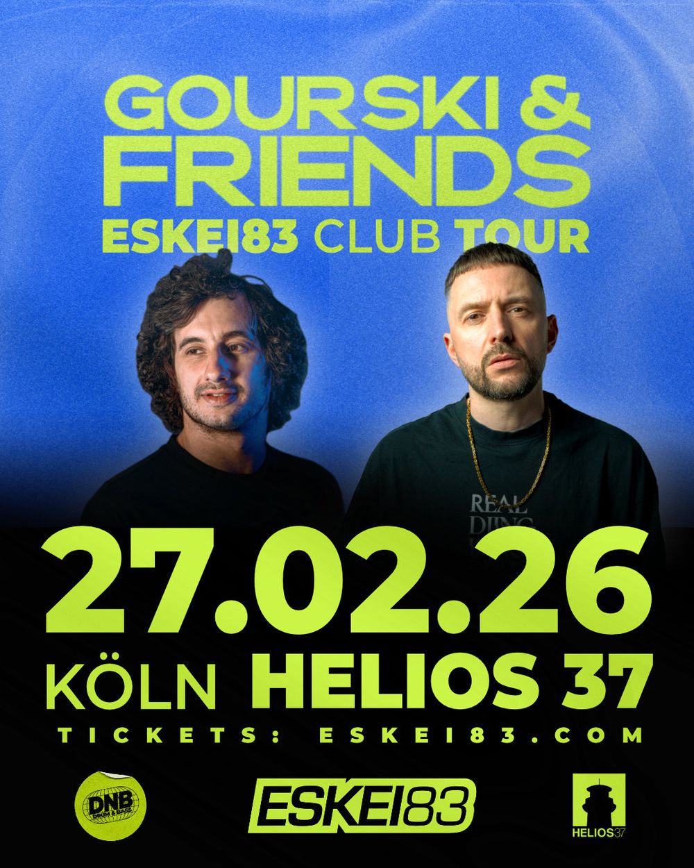 Flyer for ESKEI83 Club Tour pres. by Gourski & Friends