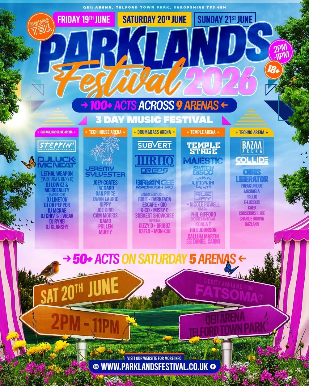 Flyer for PARKLANDS FESTIVAL
