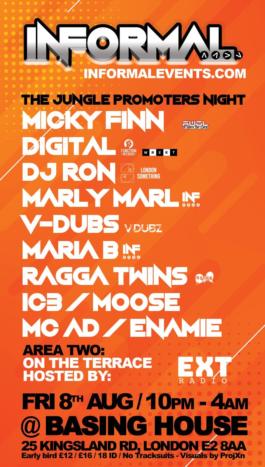 Flyer for INFORMAL . Jungle Promoters Night
