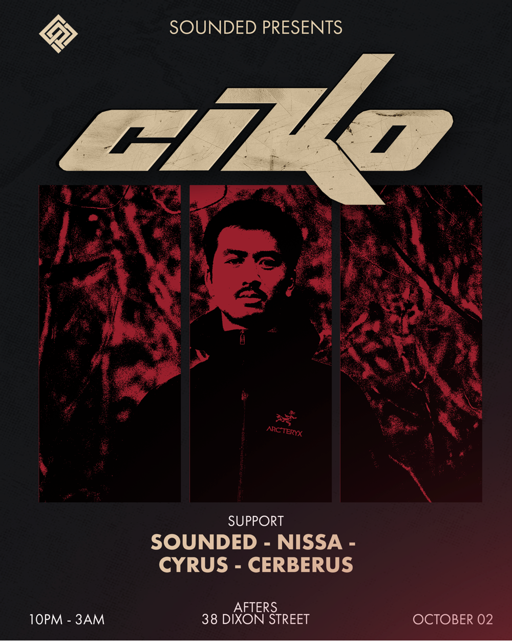 Flyer for Sounded presents: CIKO