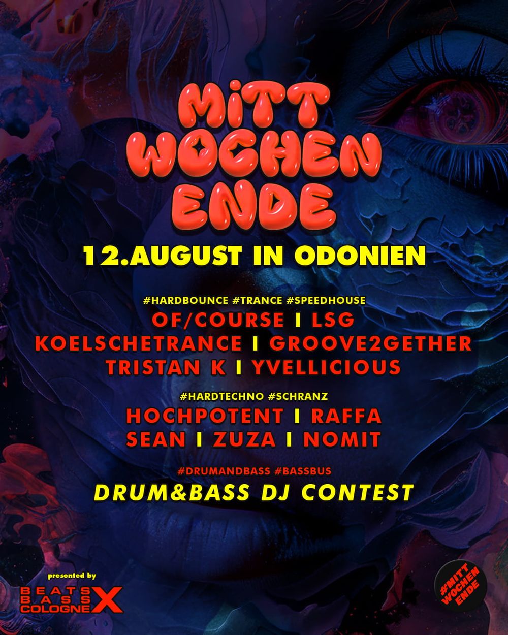 Flyer for #MITTWOCHENENDE in Odonien