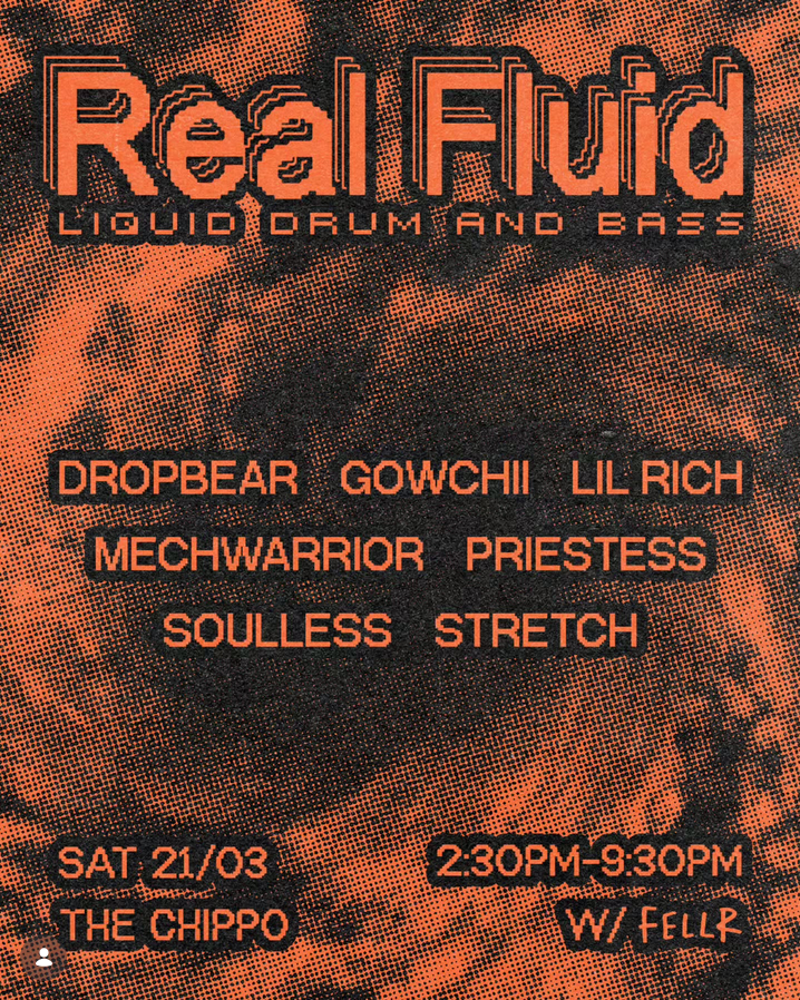 Flyer for Real Fluid: Liquid Drum And Bass