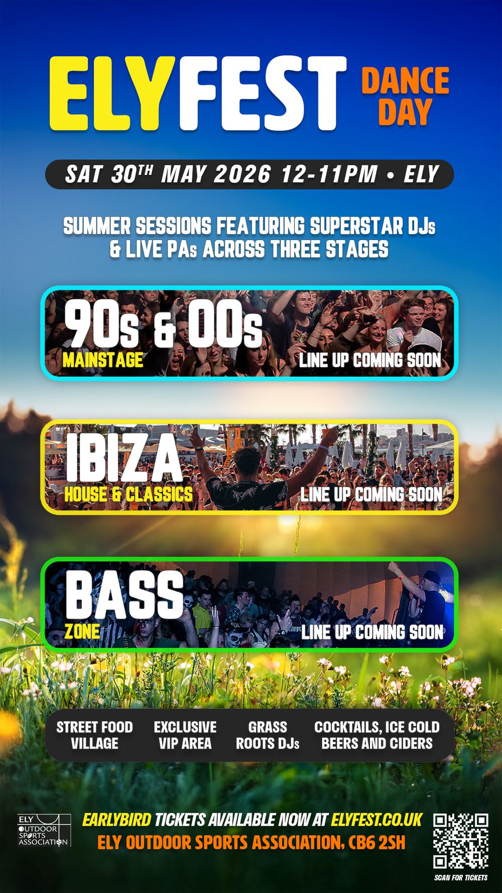 Flyer for Ely Dance Music Festival