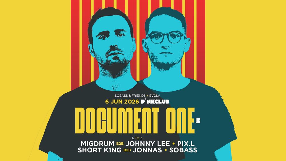 Flyer for SOBASS&FRIENDS W/ Document One ( UK ) at PINK CLUB