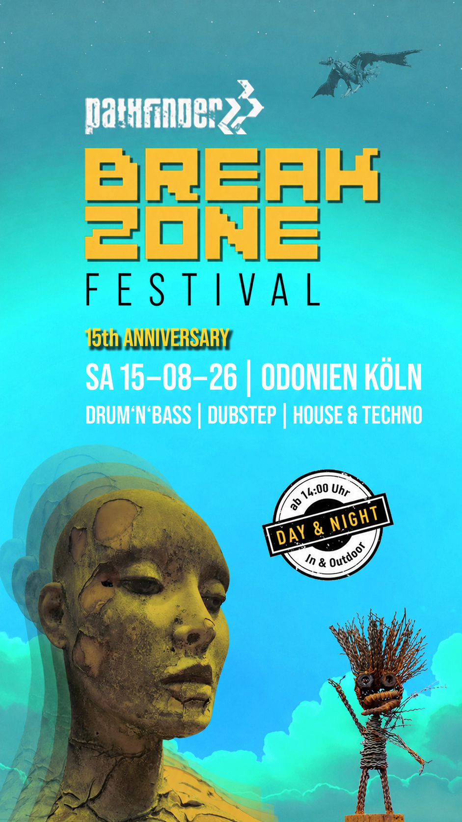 Flyer for BREAKZONE Festival 2026 (DAY & NIGHT) - 15th Anniversary