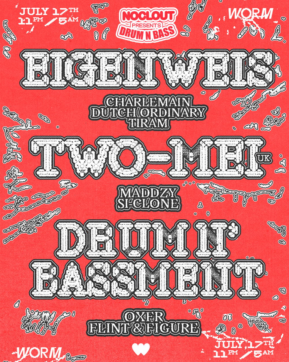 Flyer for NoClout presents: Drum n' Bass