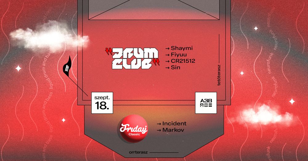 Flyer for Drum Club / Friday