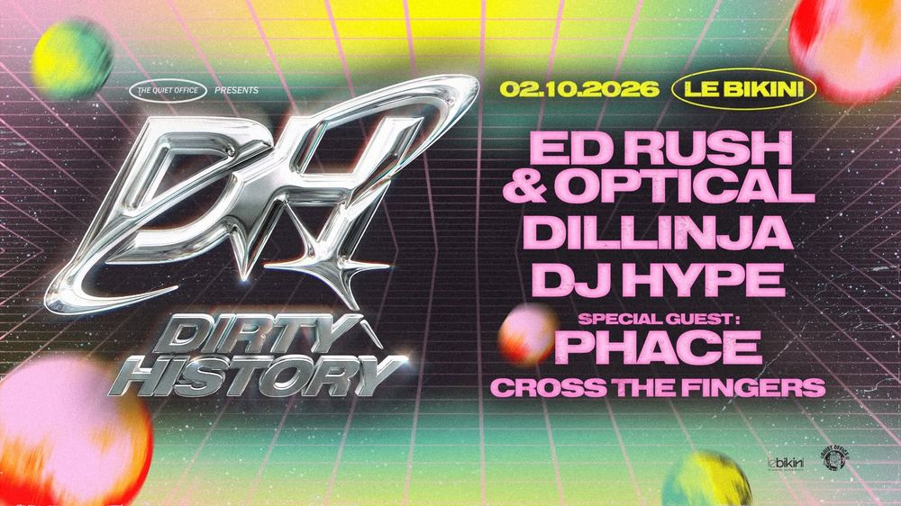 Flyer for The Quiet Office presents: Dirty History