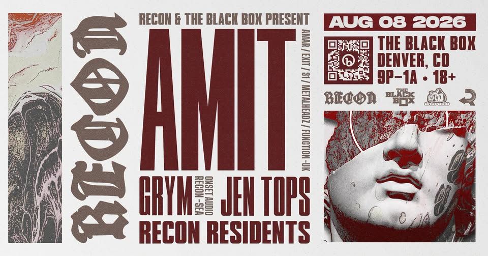 Flyer for The Black Box & Recon present: Amit