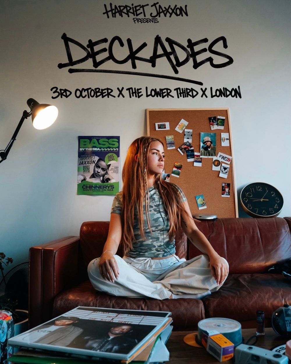 Flyer for Harriet Jaxxon presents 'Deckades' London