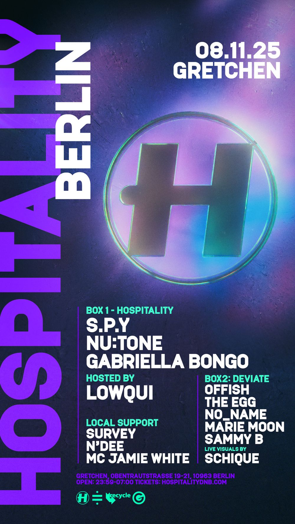 Flyer for Recycle: HOSPITALITY BERLIN