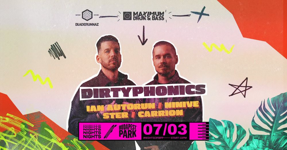 Flyer for Maximum Drum & Bass with Dirtyphonics