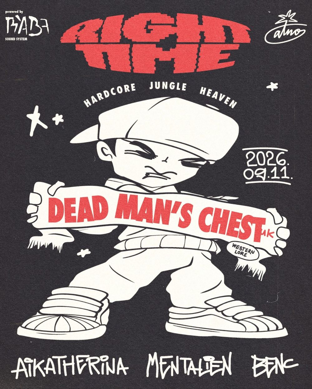 Flyer for ◉ RIGHT TIME - Dead Man's Chest (Western Lore - UK) ◉