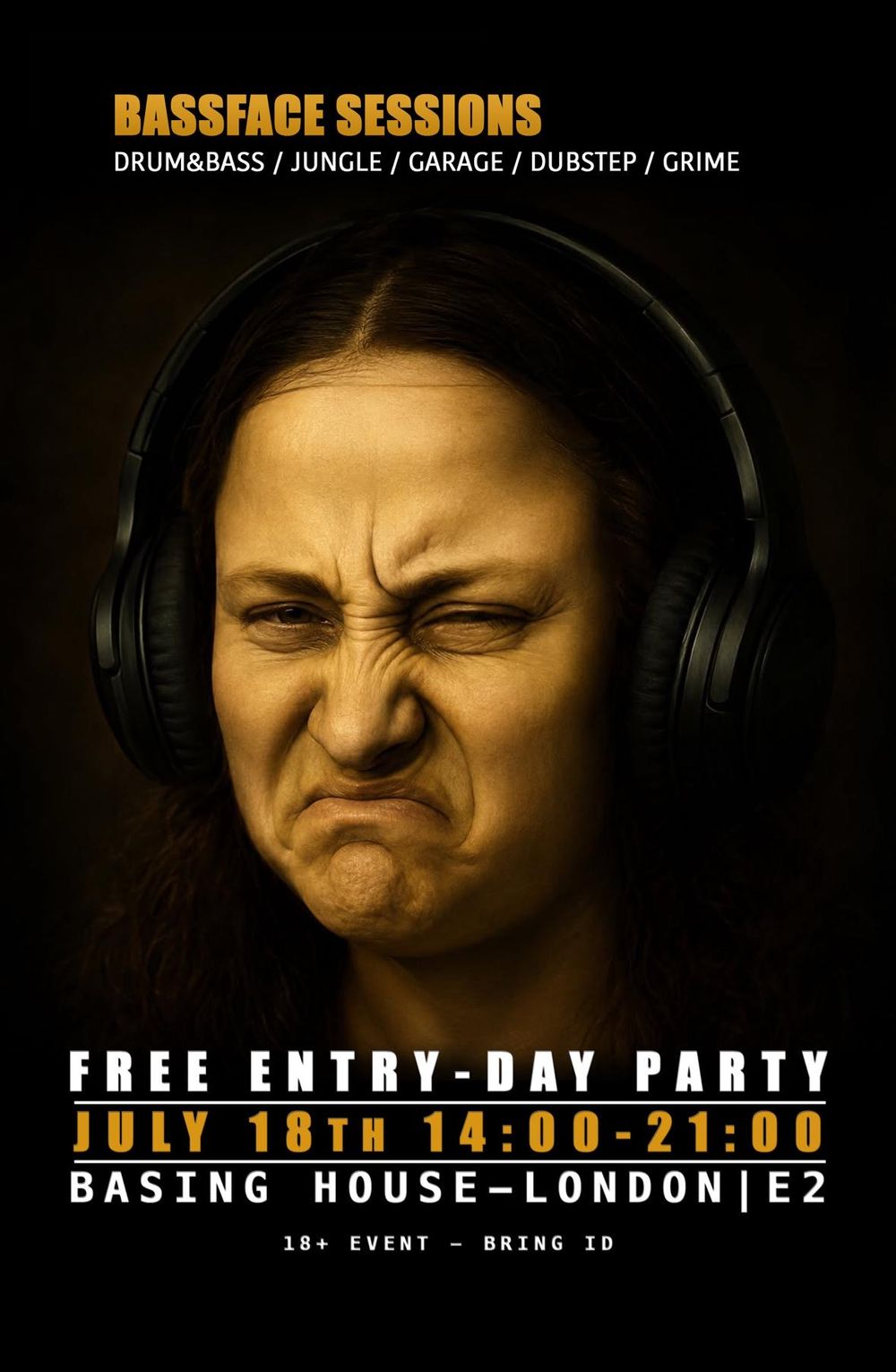 Flyer for Bassface Sessions