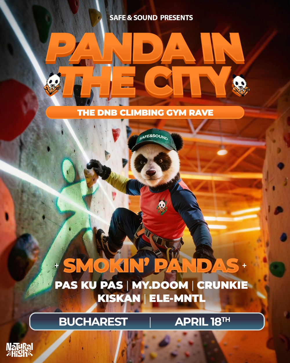 Flyer for SAFE&SOUND Pres. PANDA IN THE CITY: BUCHAREST
