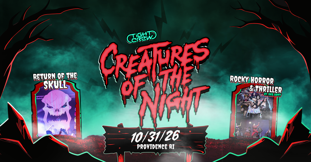 Flyer for Tight Crew's Creatures of the Night Halloween RAVE