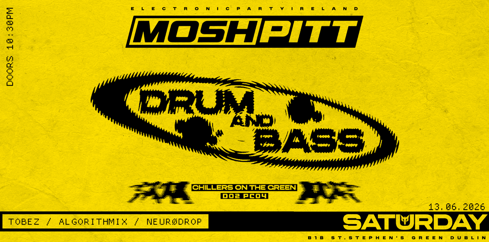 Flyer for Drum & Bass Rave: MOSHPITT