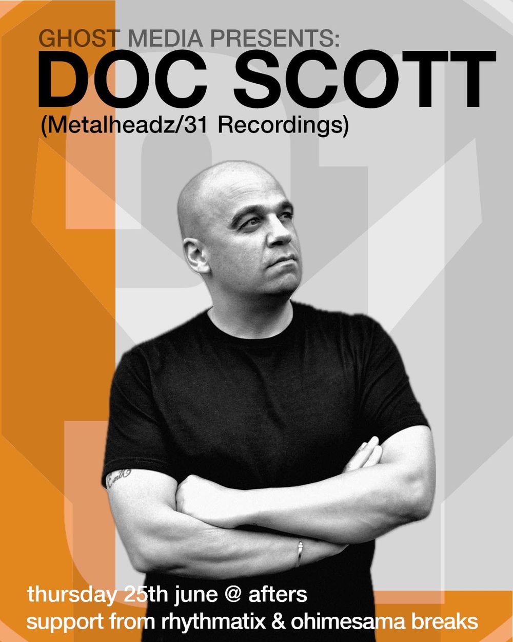 Flyer for Doc Scott (UK) - Wellington