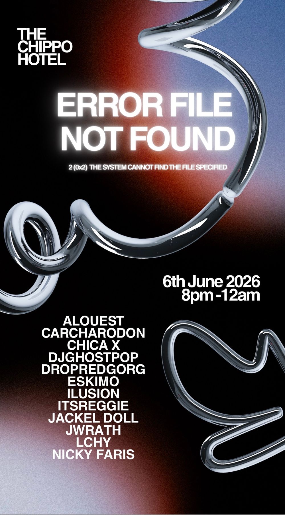 Flyer for ERROR FILE NOT FOUND