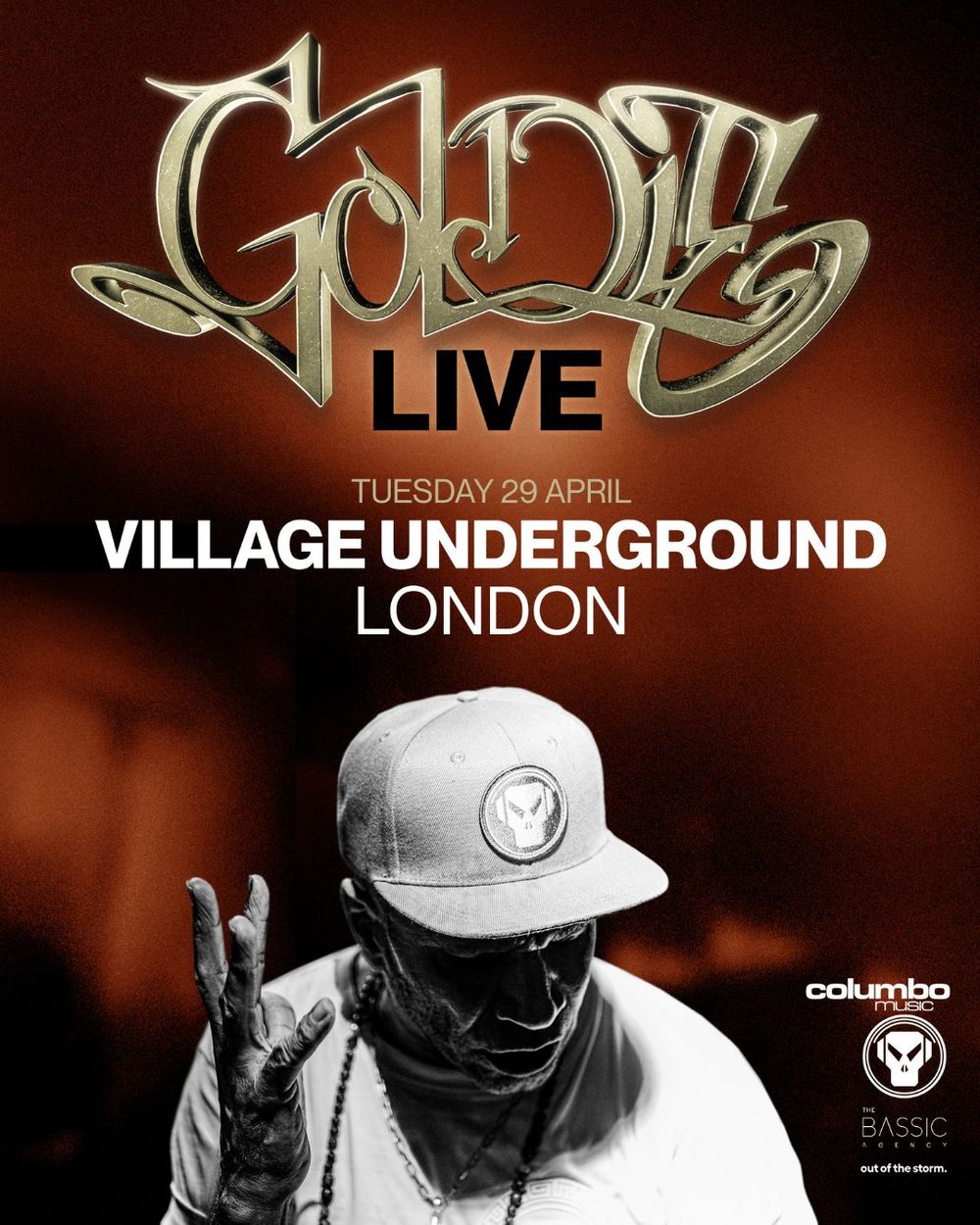 Flyer for Goldie Live - Village Underground
