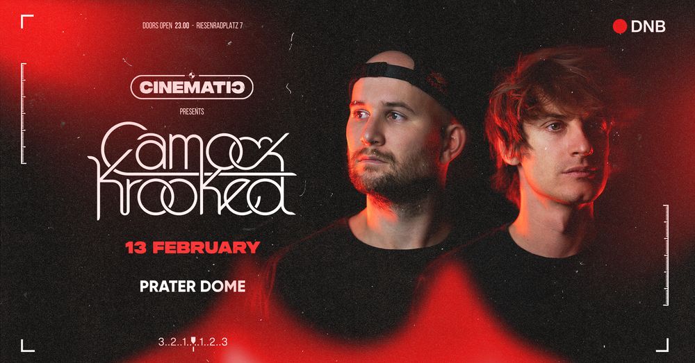 Flyer for Camo & Krooked pres by. CINEMATIC